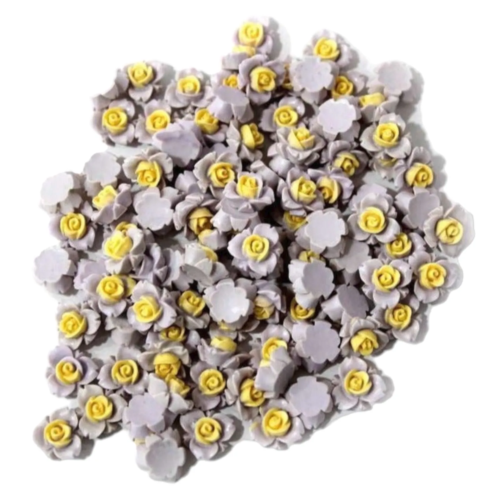 🌸 Exquisite Resin 3D Paan Flower Cabochons | 12mm | 100/300/500 Pcs 🌼