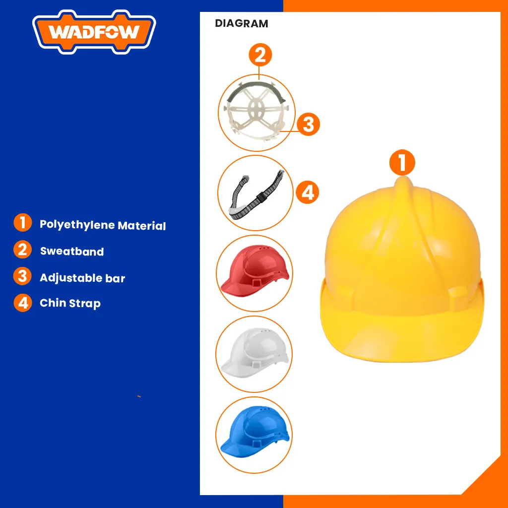 100% HDPE Safety Helmet with Hard Plastic Material (SOLD PER PIECE)