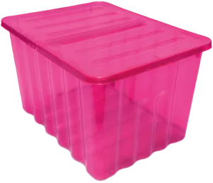 28L Storage Box Tint Pink With Folding Lid