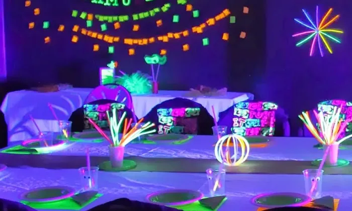 3-Hour Neon Party with Bubble Tent and Castle Combo Hire at Big Mirage