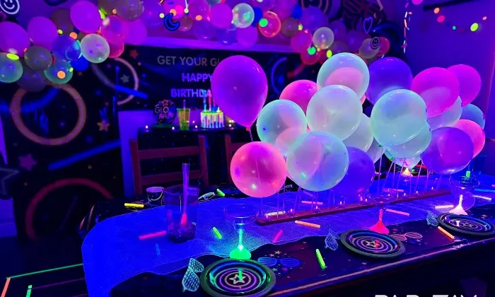 3-Hour Neon Party with Bubble Tent and Castle Combo Hire at Big Mirage