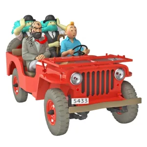 Adventures Of Tintin - Desert Jeep Willy Statue By Moulinsart