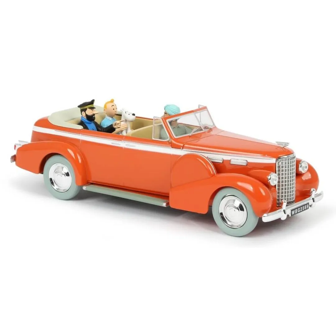 Adventures Of Tintin Taxi Cadillac V8 Statue By Moulinsart