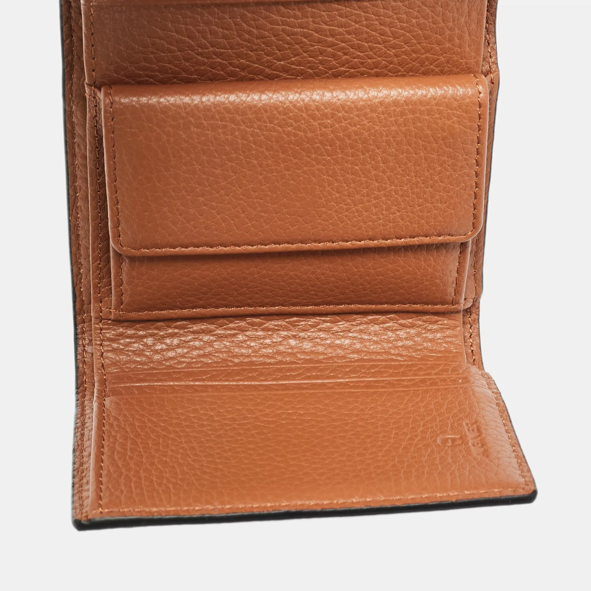 AIGNER Brown Signature Coated Canvas Trifold Wallet