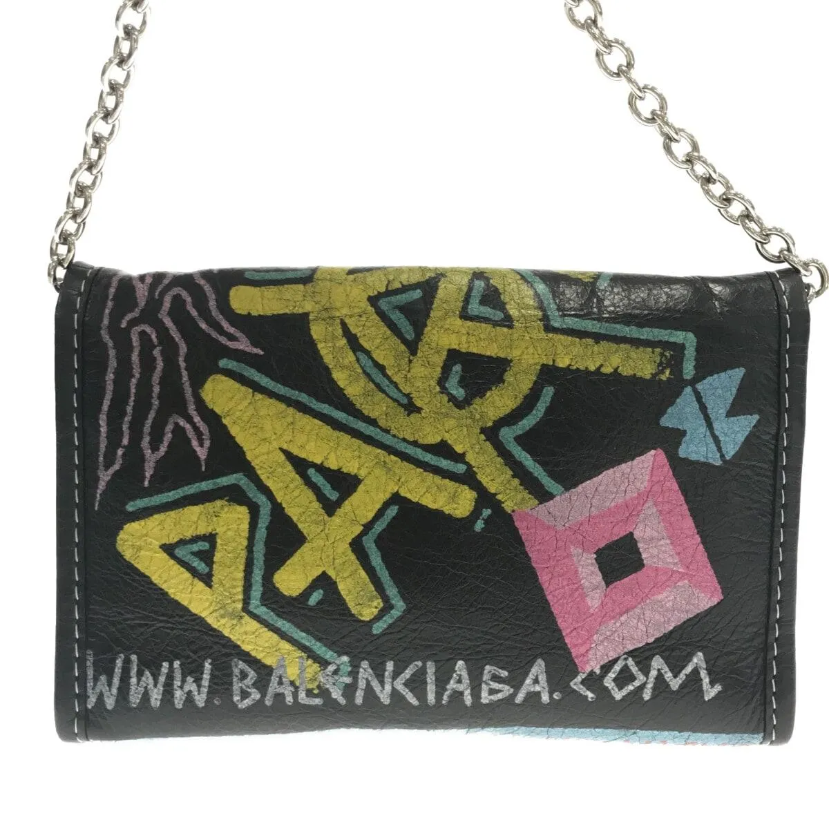 Balenciaga Graffiti Bazar Wallet on Chain