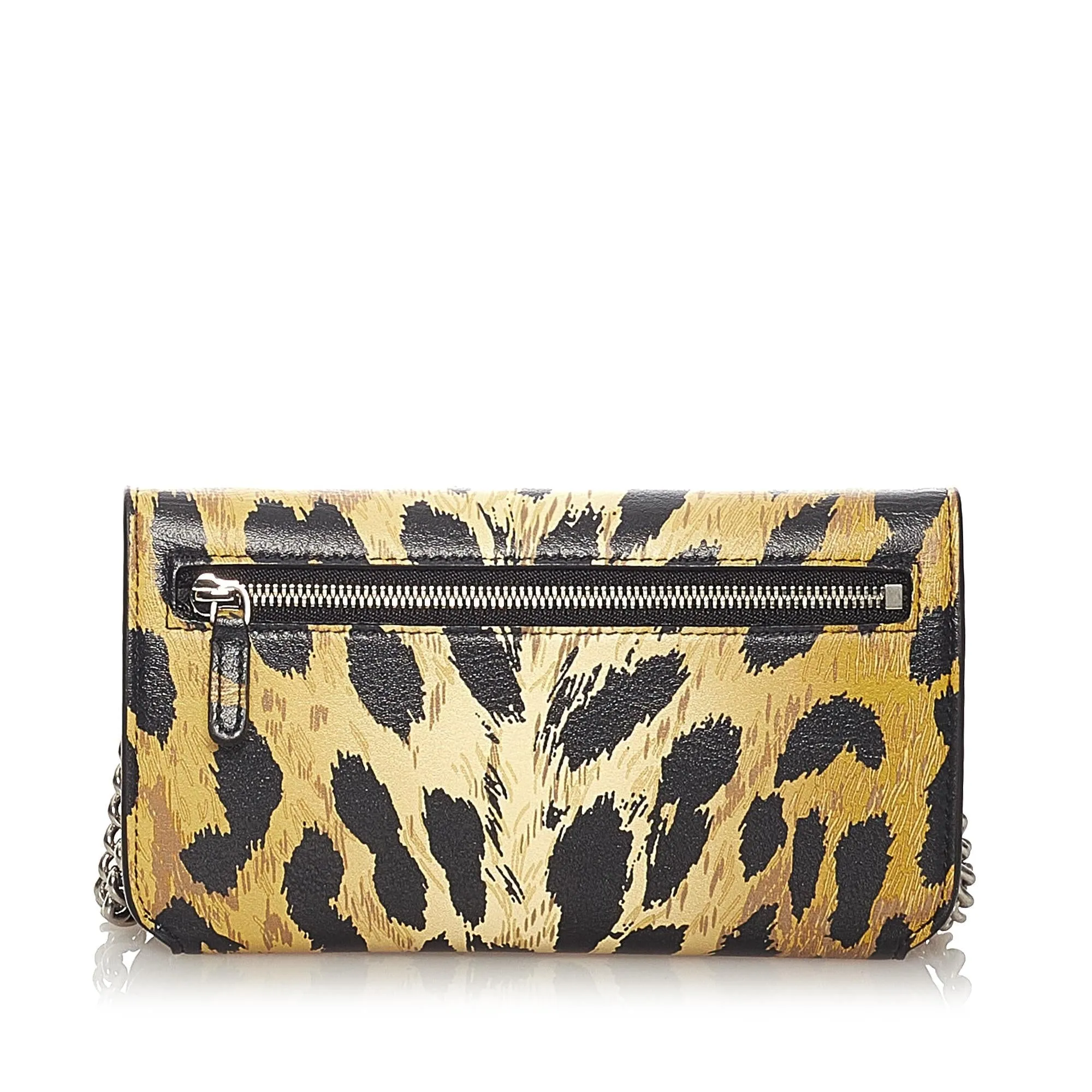 Balenciaga Leopard Print Leather Shoulder Bag