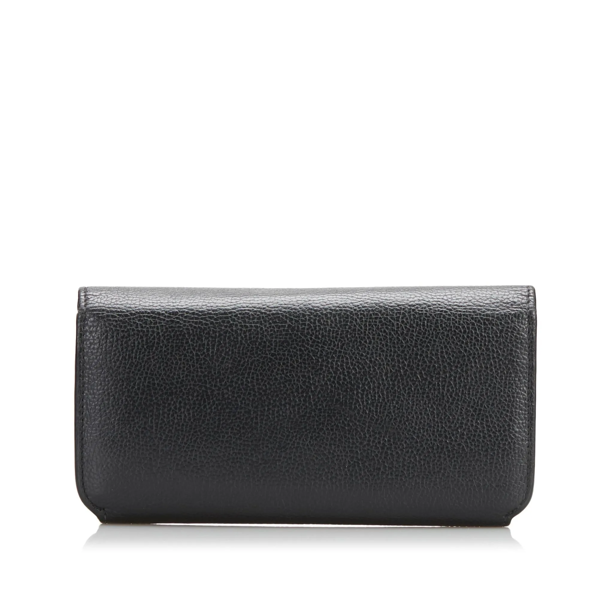 Balenciaga Logo Print Leather Long Wallet