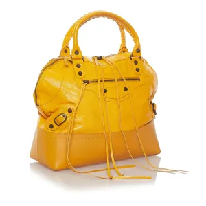 Balenciaga Classic Motocross Dome-Shaped Leather Tote Bag