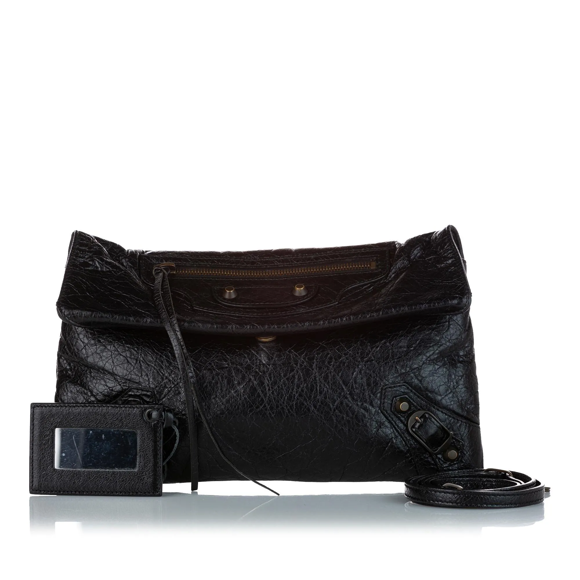 Classic Balenciaga Lambskin Leather Crossbody Bag - Optimize this English e-commerce product title.