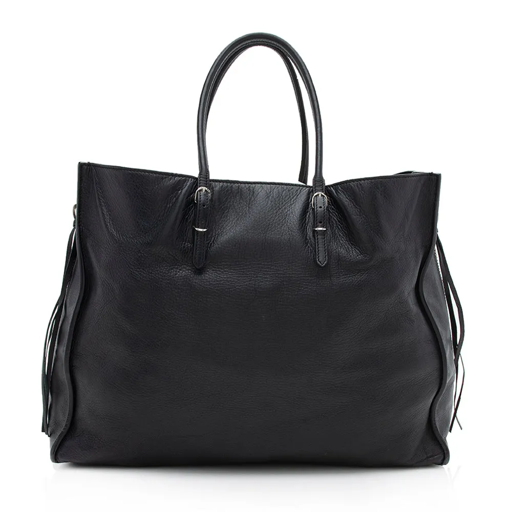 Balenciaga Veau Leather Papier A4 Zip Around Tote