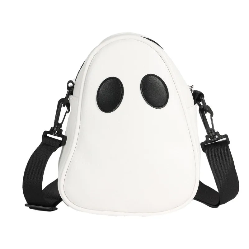 Black and White PU Fake Leather Ghost Bag