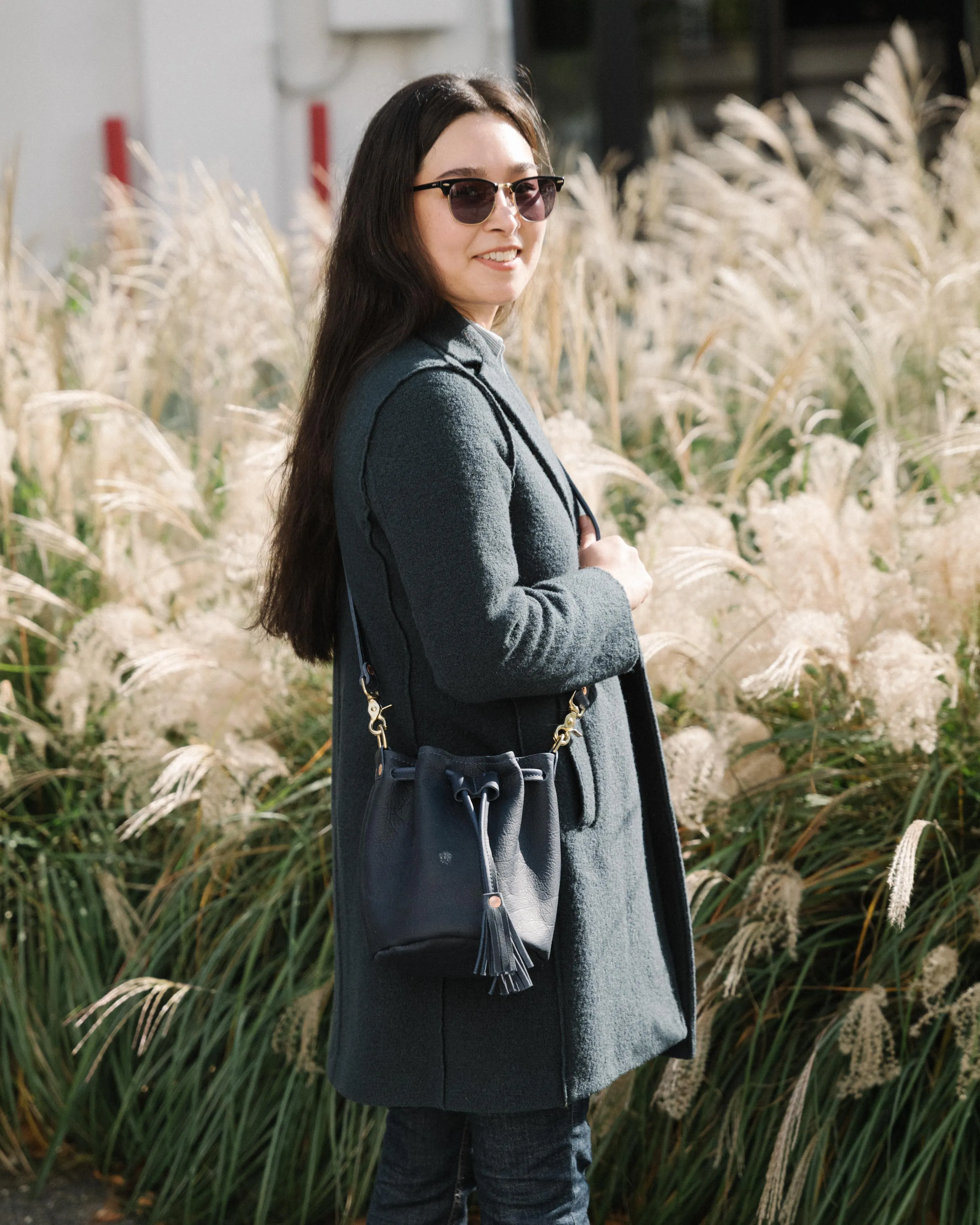 Black Cypress Mini Bucket Bag