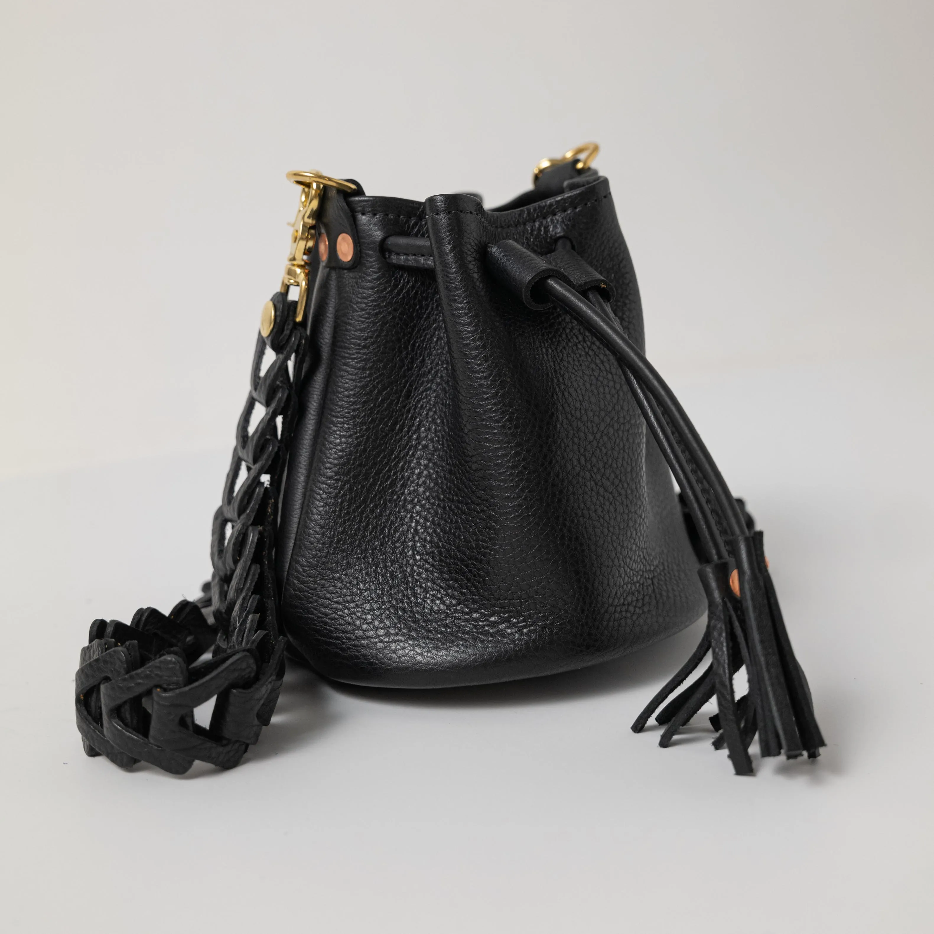 Black Cypress Mini Bucket Bag