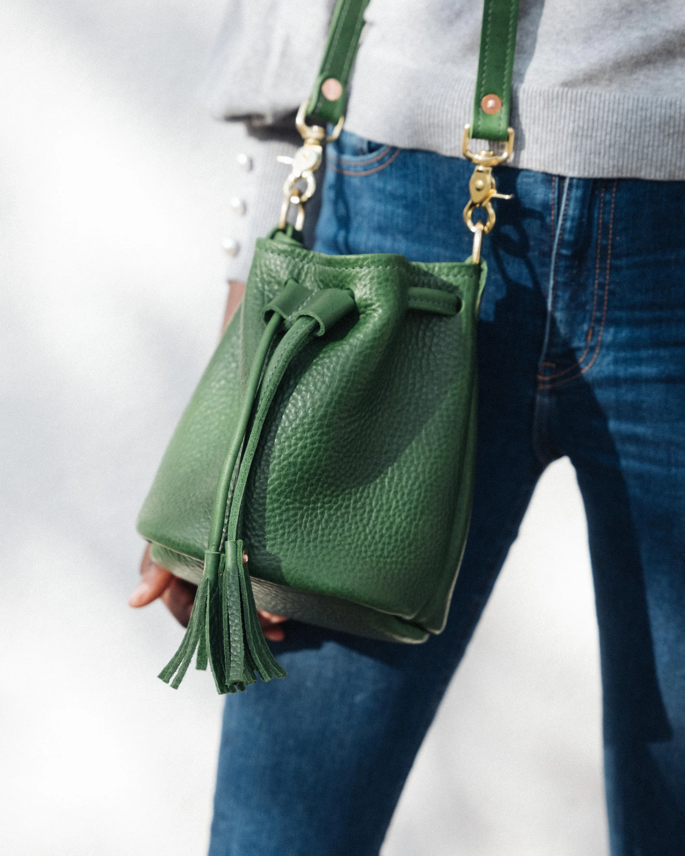 Black Cypress Mini Bucket Bag