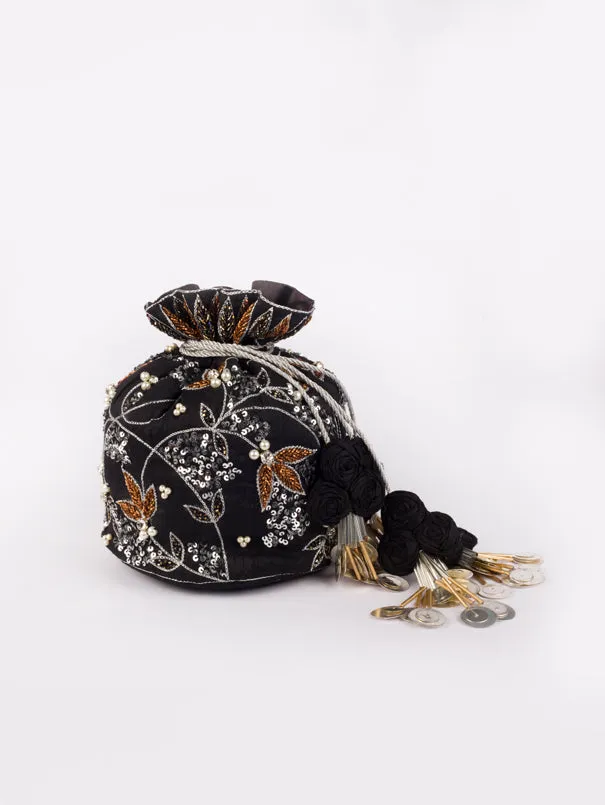 Black Safari Potli Bag