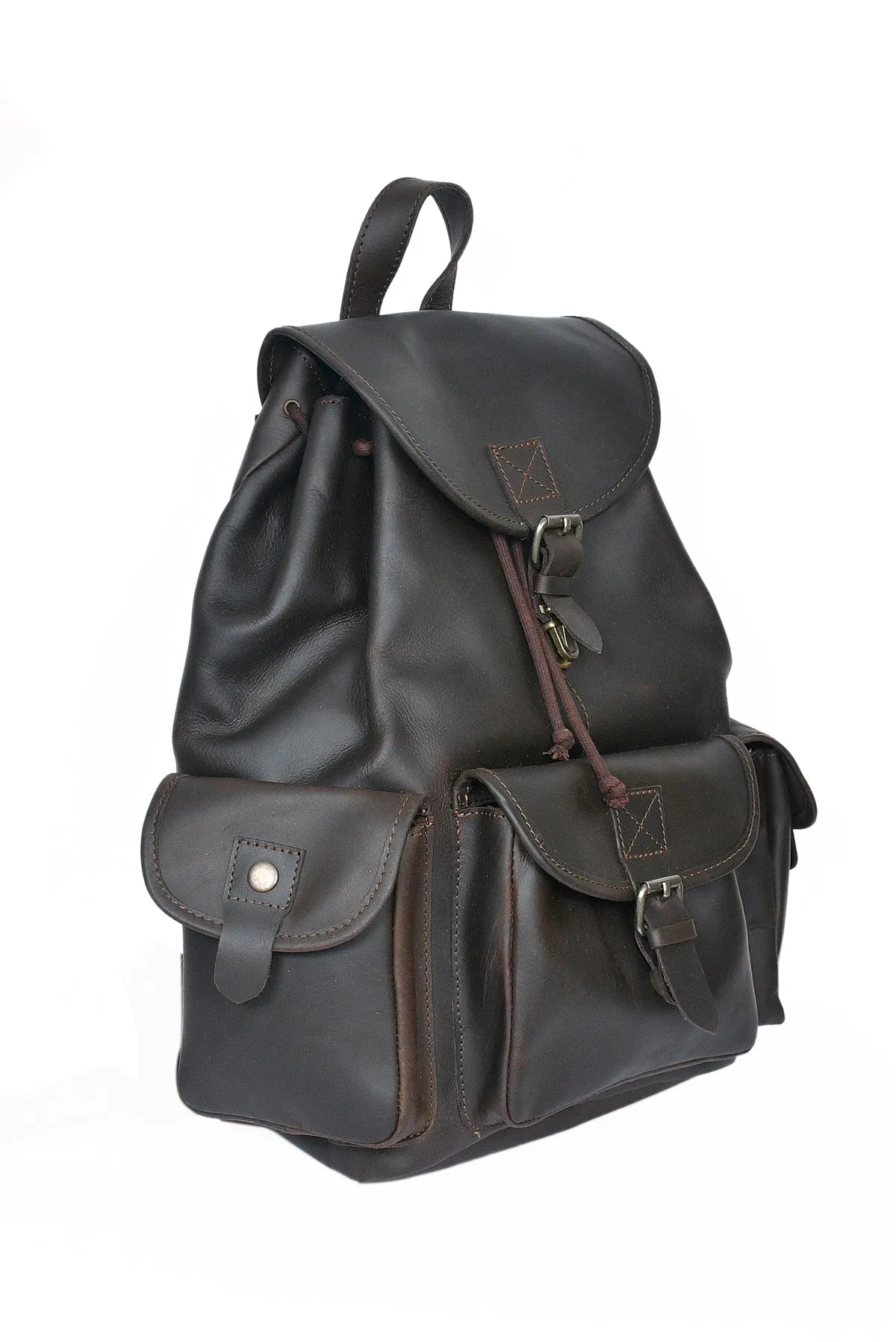 Brown Leather Backpack: Timeless Style and Versatility, Art: BG-1538