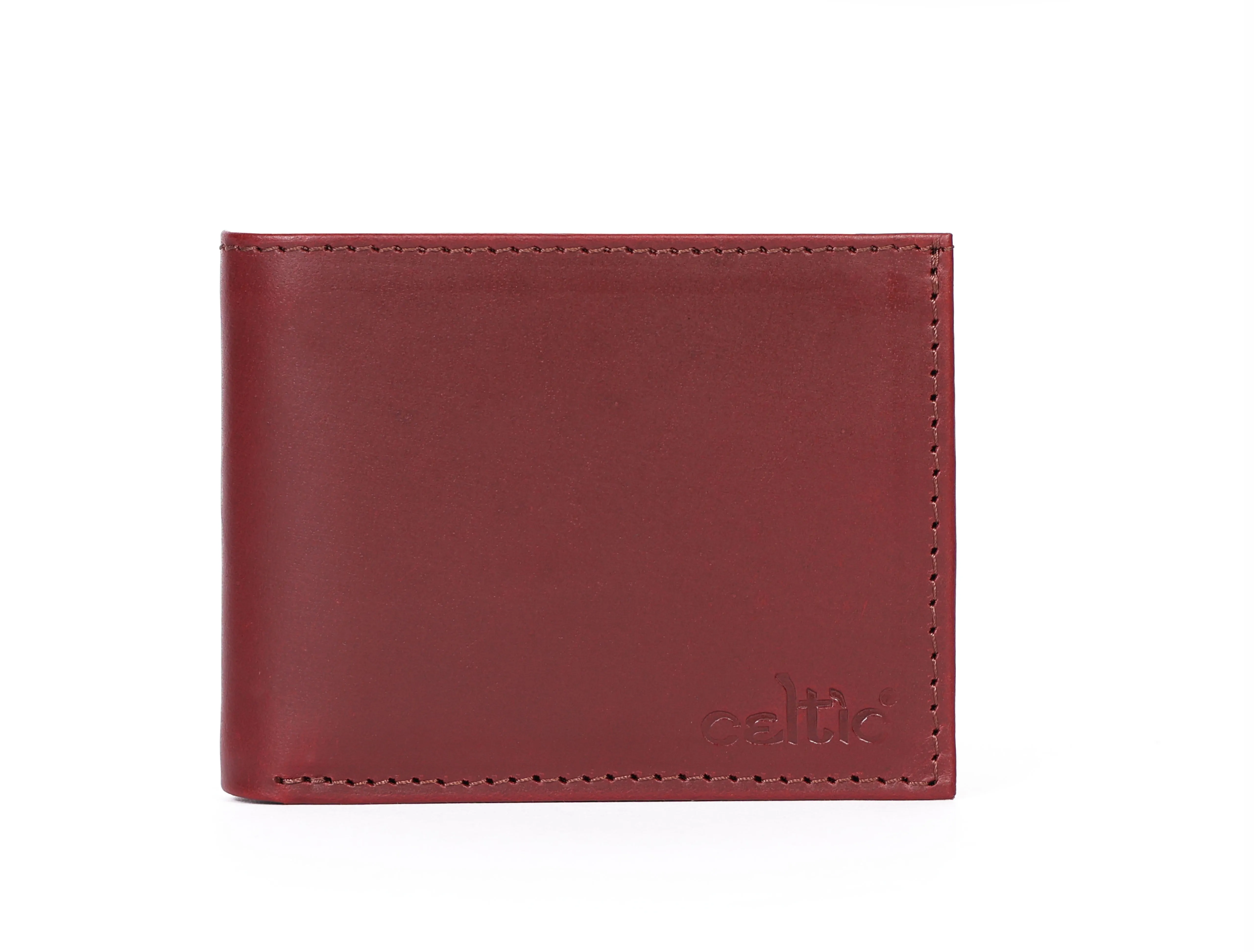 Burgundy Handmade Leather Wallet - Unique Elegance Crafted by Hand, Art:- LA-1411