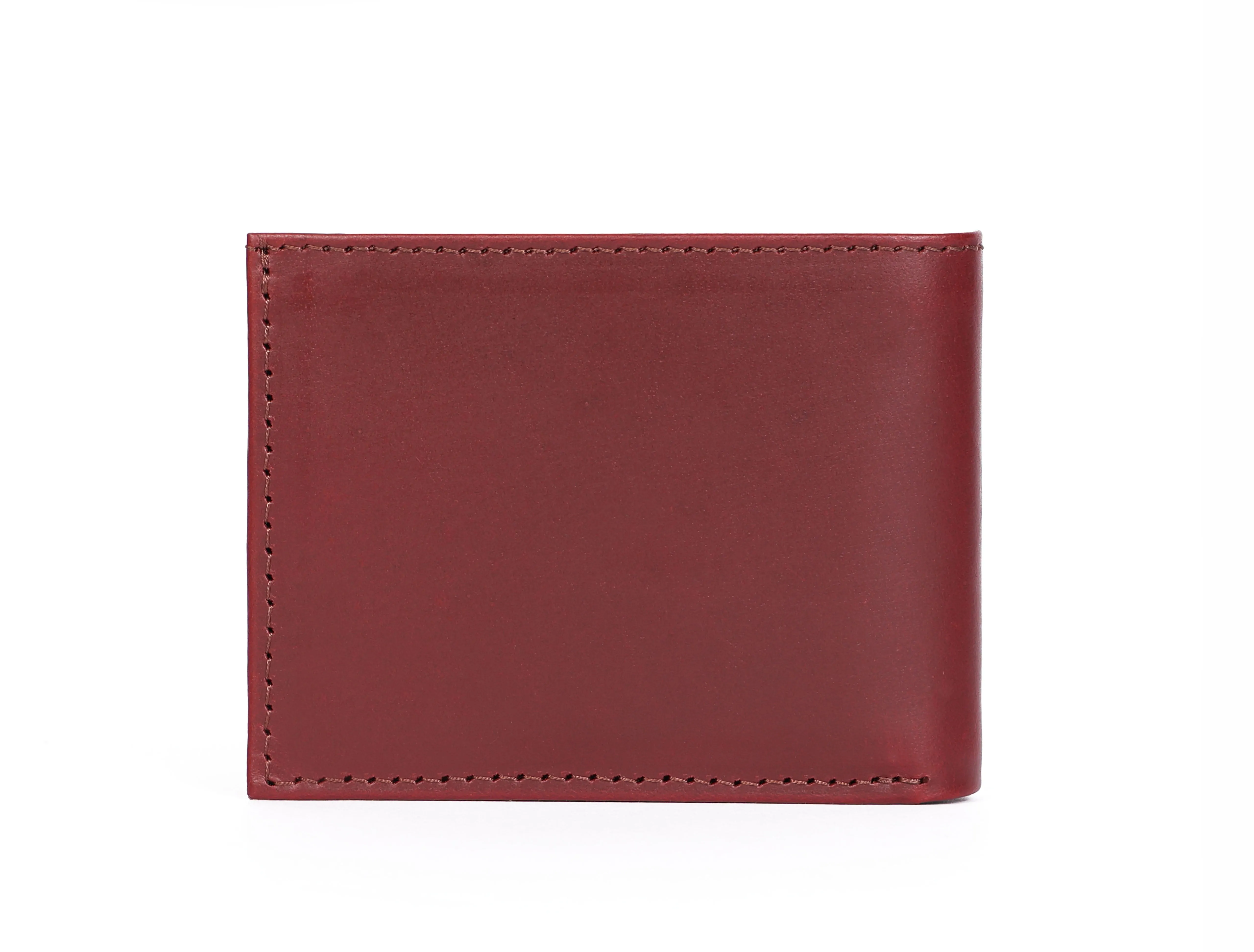 Burgundy Handmade Leather Wallet - Unique Elegance Crafted by Hand, Art:- LA-1411