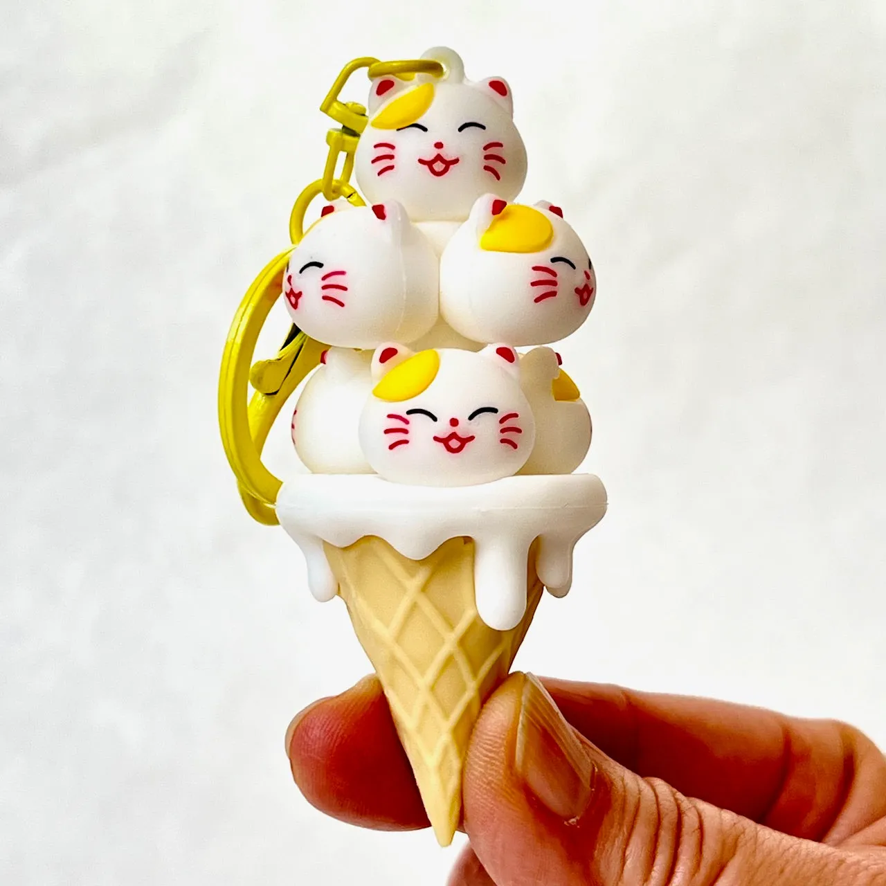 Cat Ice Cream Bundle Kawaii Keychain