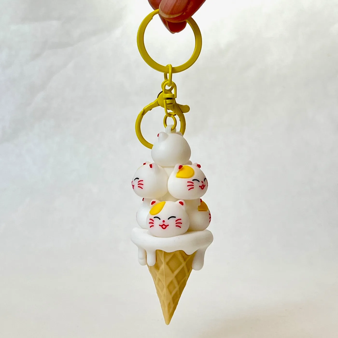 Cat Ice Cream Bundle Kawaii Keychain