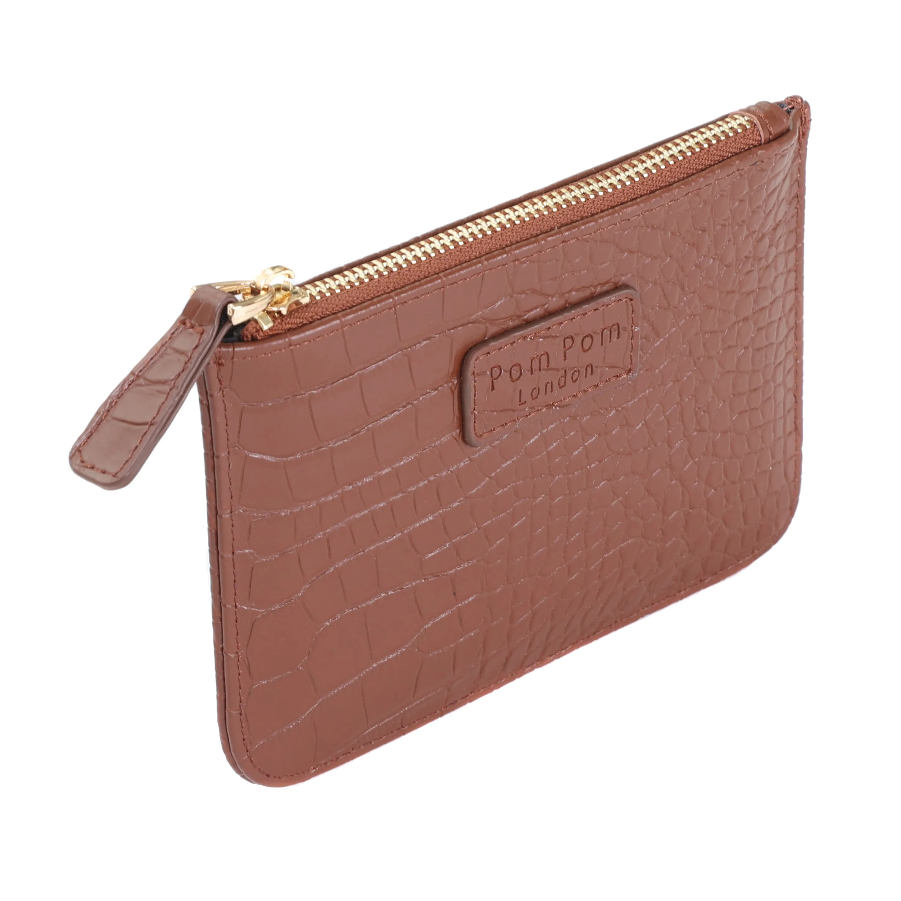 Chelsea Coin Purse Croc Chestnut