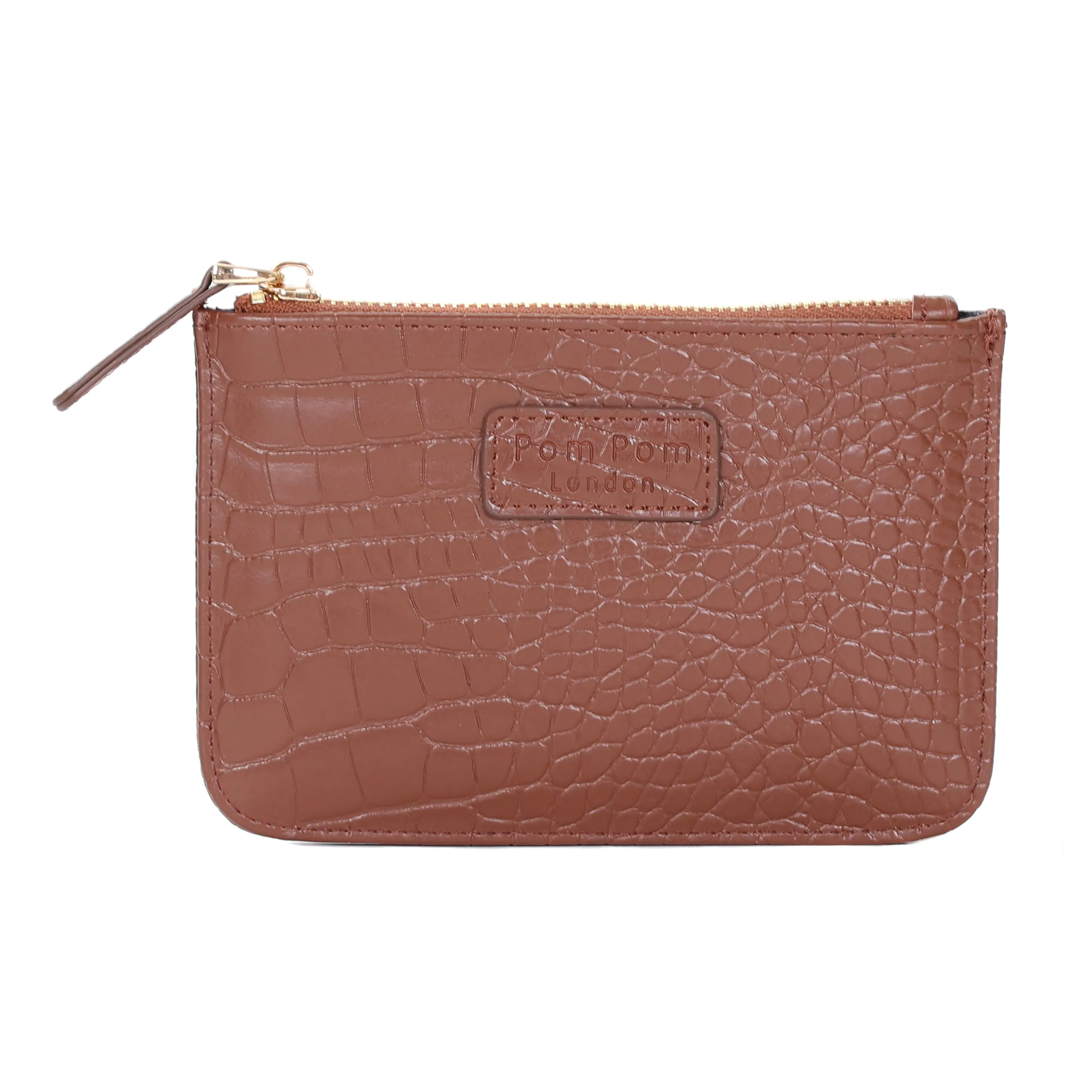 Chelsea Coin Purse Croc Chestnut