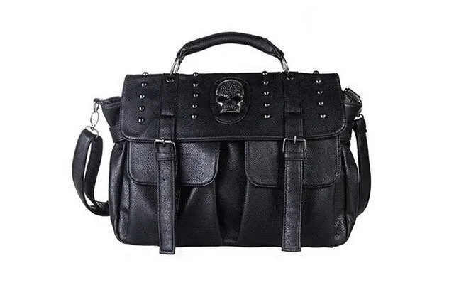 'Claw' Black Goth Fake Leather Bag