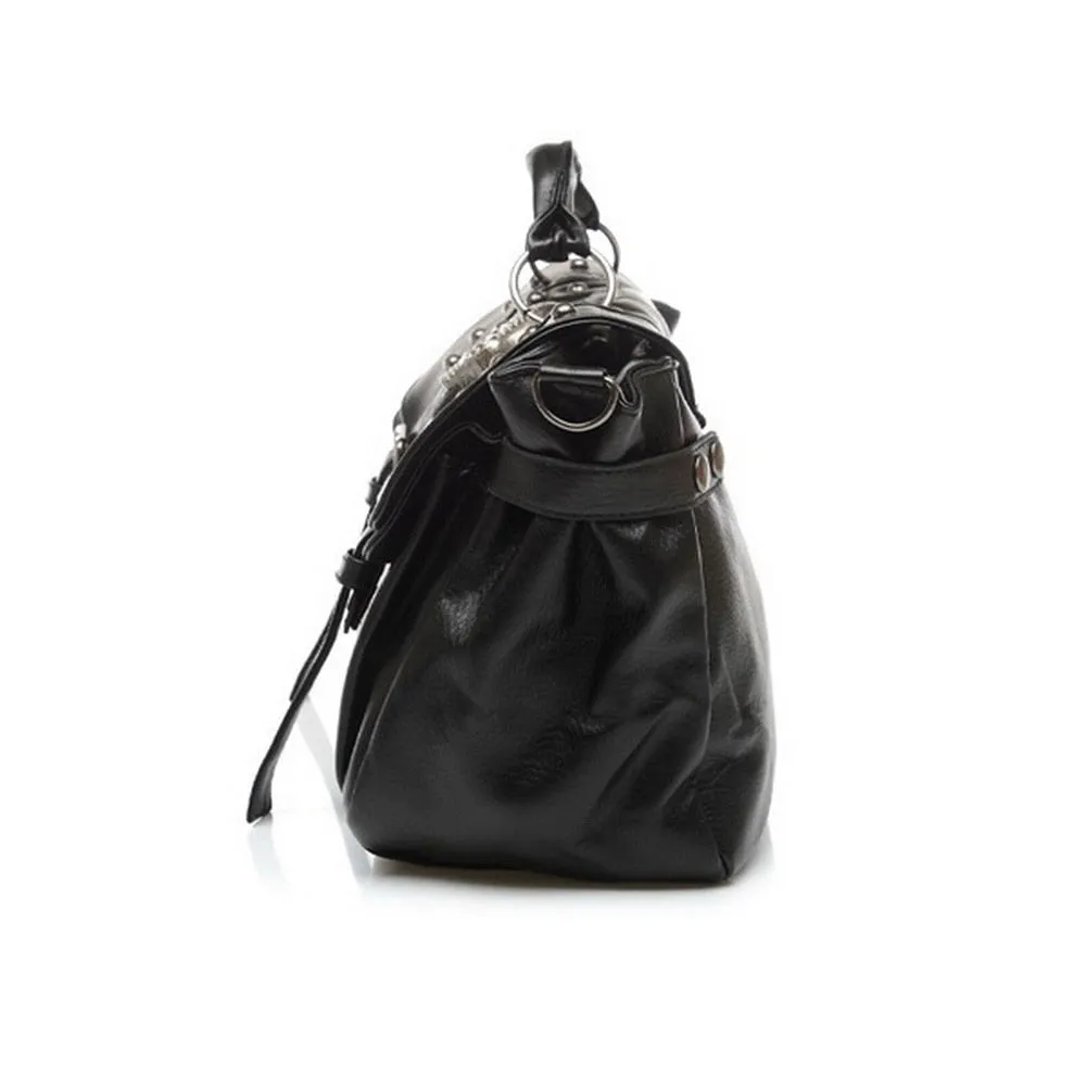 'Claw' Black Goth Fake Leather Bag