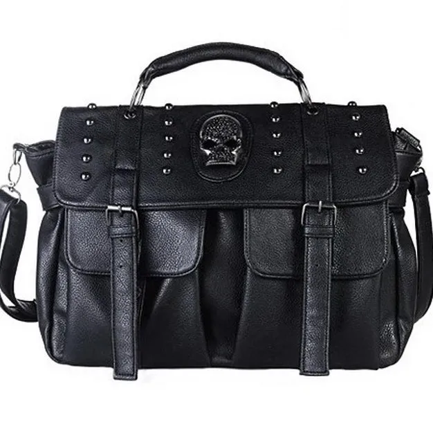 'Claw' Black Goth Fake Leather Bag