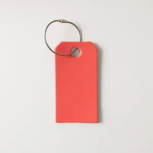 Coral Leather Tag