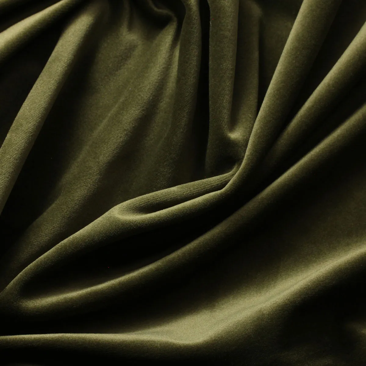 Dark Olive Camden Velvet Polyester Upholstery Drapery Fabric