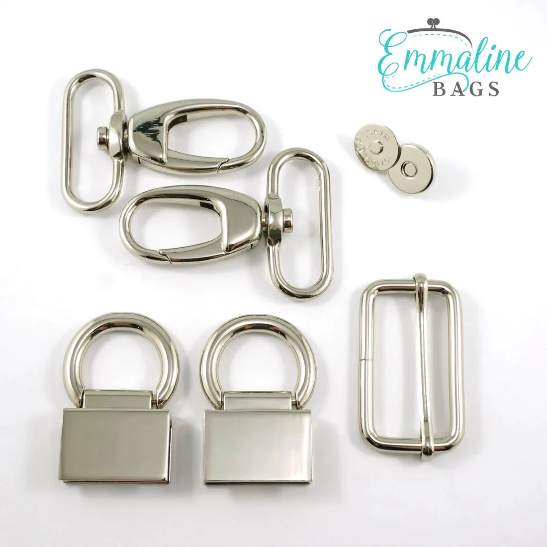 Double Flip Shoulder Bag  Hardware Kit - Nickel