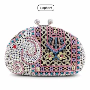 Elephant Women Clutch Evening Bag