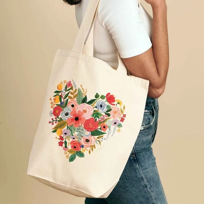 Flower Heart Canvas Tote by Rifle Paper Co