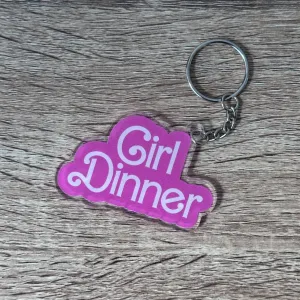 Girl Dinner Doll Keyring