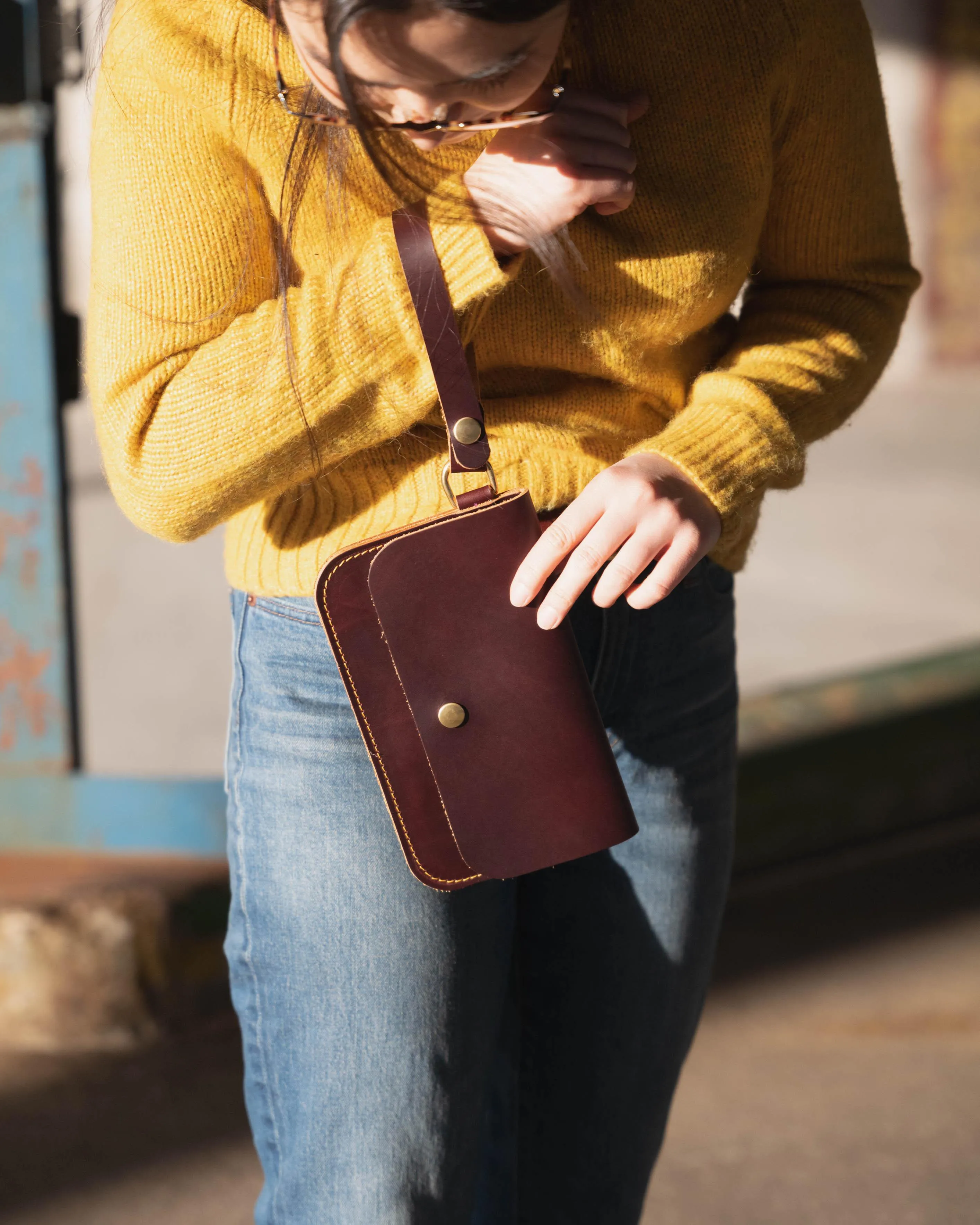 Grey Sky Wristlet Clutch