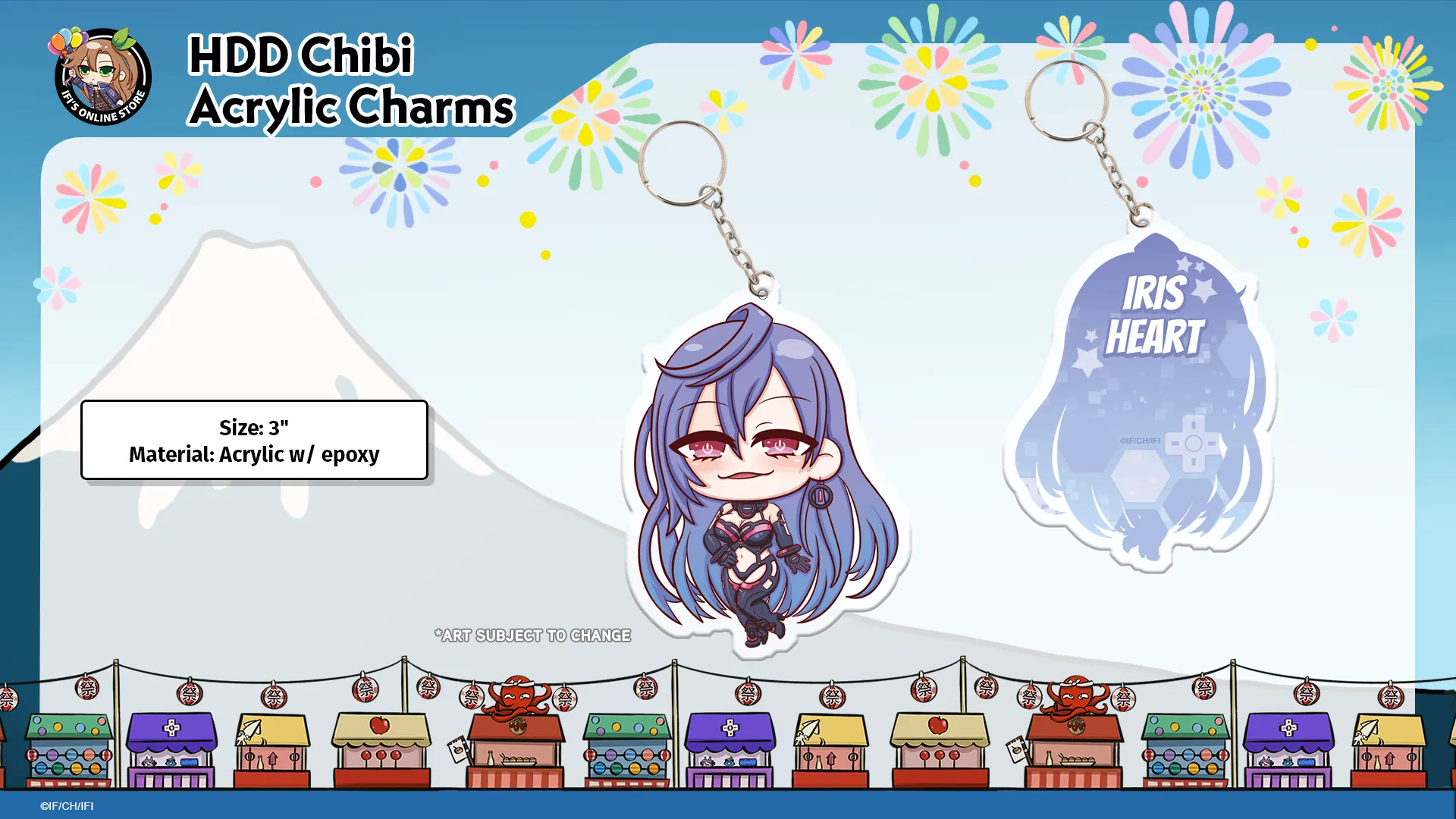 HDD Chibi Iris Heart - Acrylic Charm