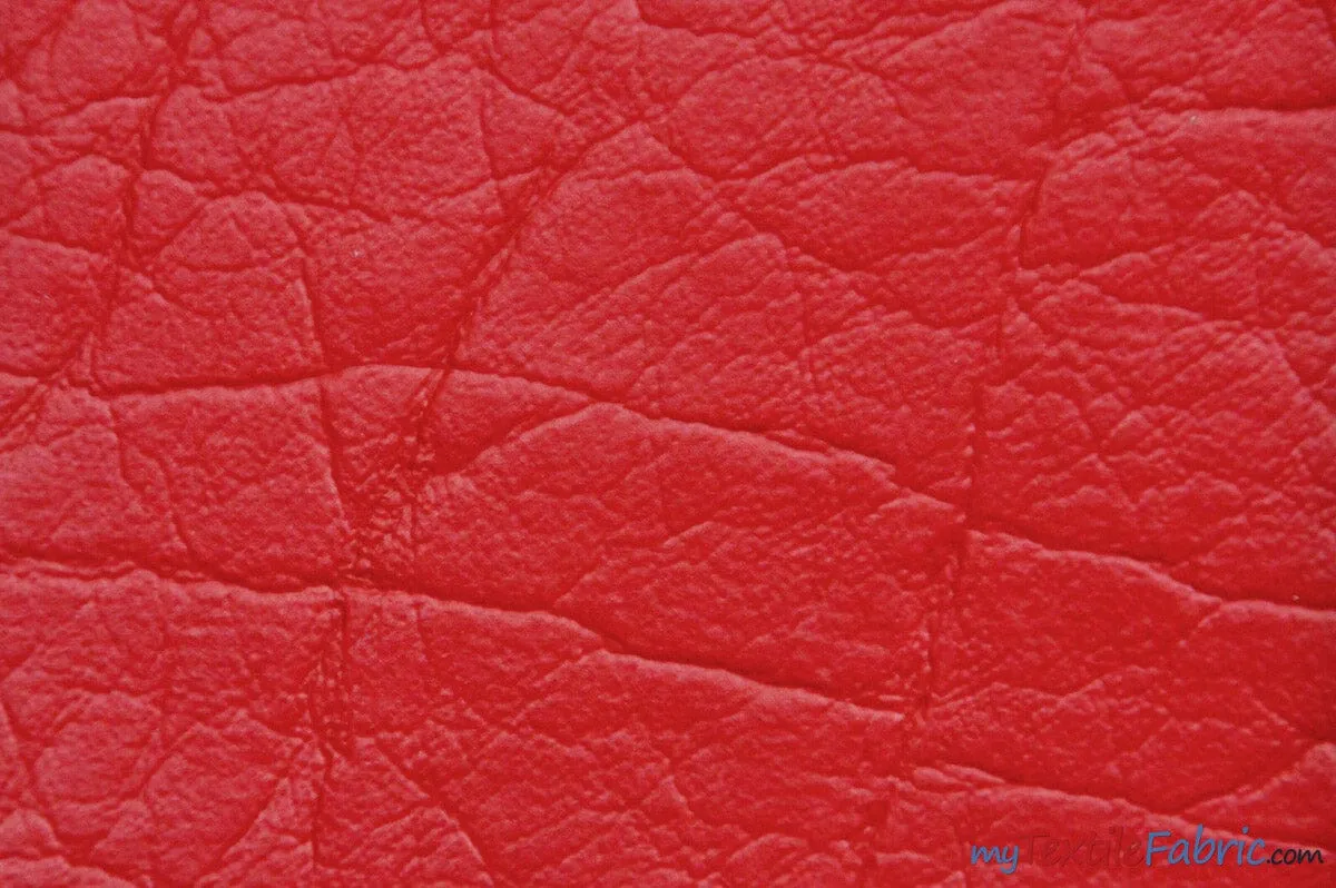 Heavy Duty Textured Vinyl | Upholstery Weight Vinyl | 54" Wide | Multiple Colors | Imitation Leather |