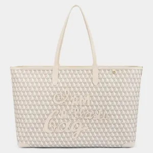 I Am A Plastic Bag Zipped Motif Tote