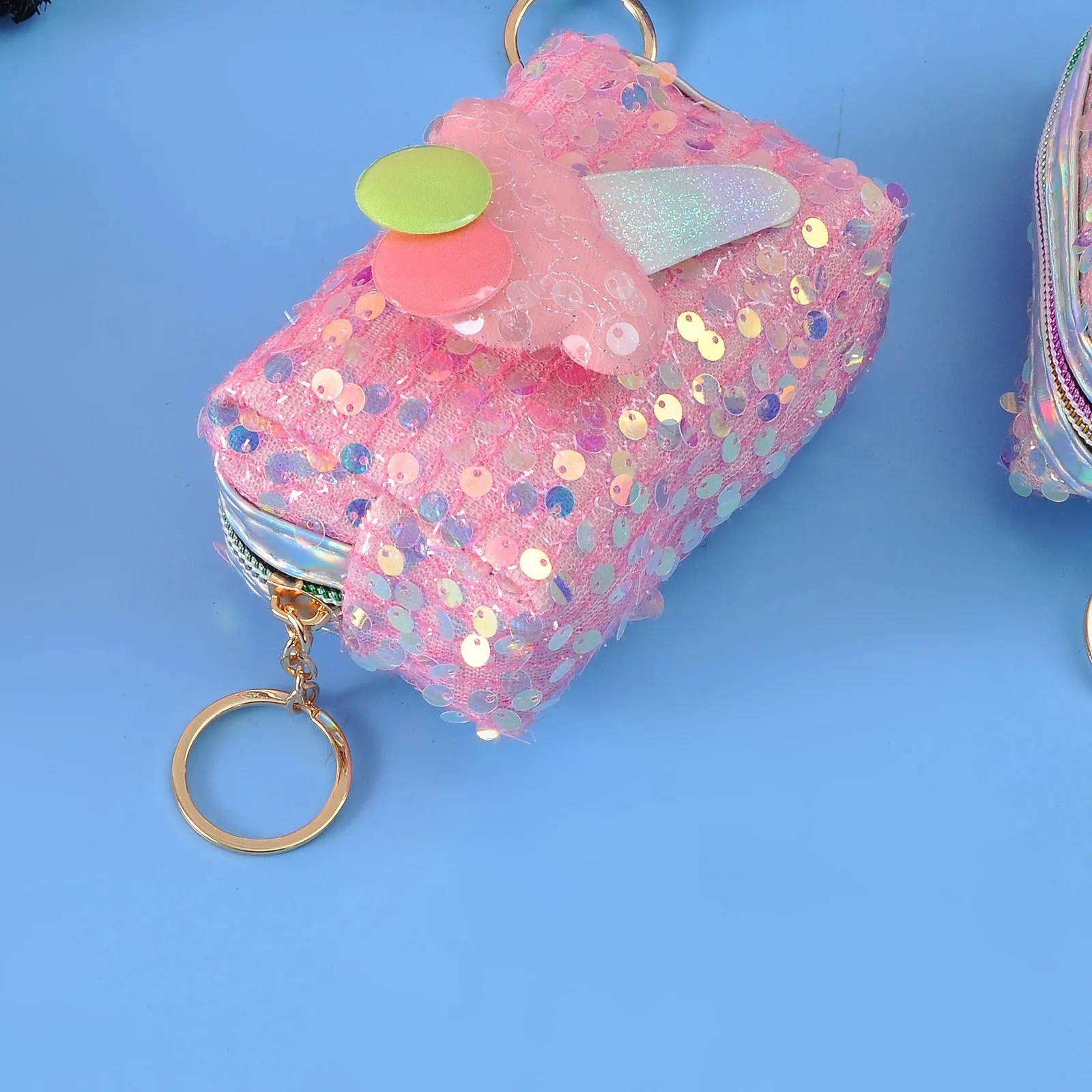 Ice Cream Cone Theme 2in1 Coinpouch And Keychain.