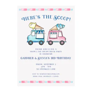 Ice Cream Truck Party Invitation