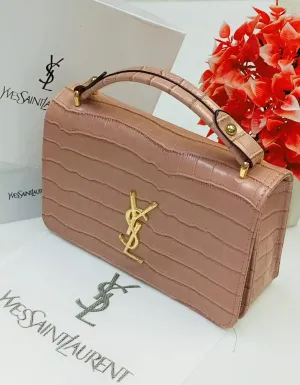 Imported YSL Crossbody Bag for Women - With Box for women (Lite Brown)