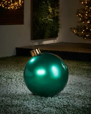 Inflatable Christmas Bauble, Green, 45 cm