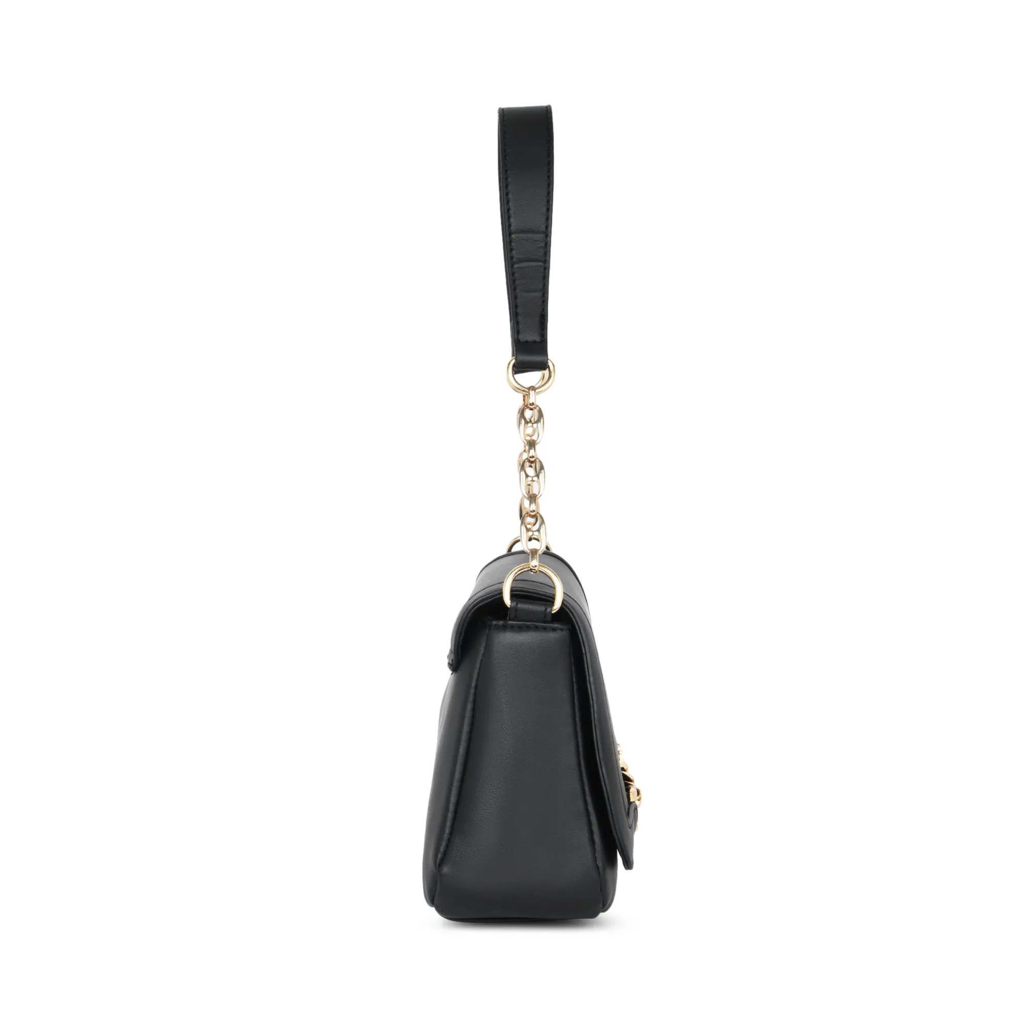 Lavie Luxe Black Medium Women's Chain Hobo Bag