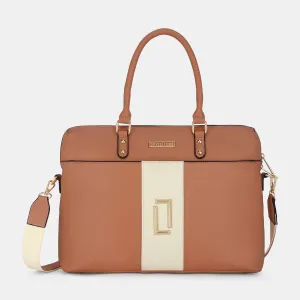 Lavie Luxe Welsy 1 compartment Tan Large Women's Laptop Handbag