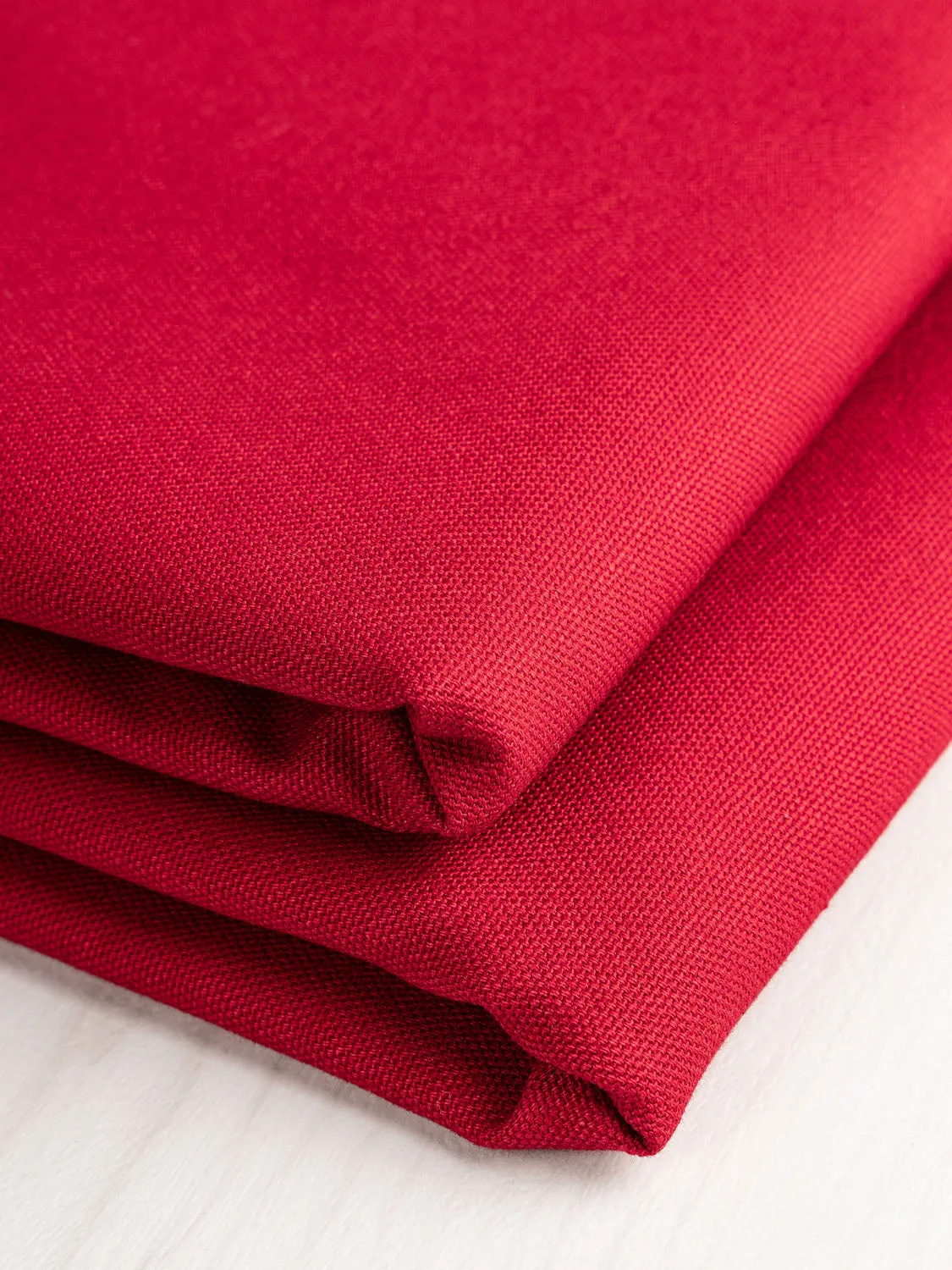 Midweight Core Collection Organic Cotton Canvas - Fire Red - Swatch