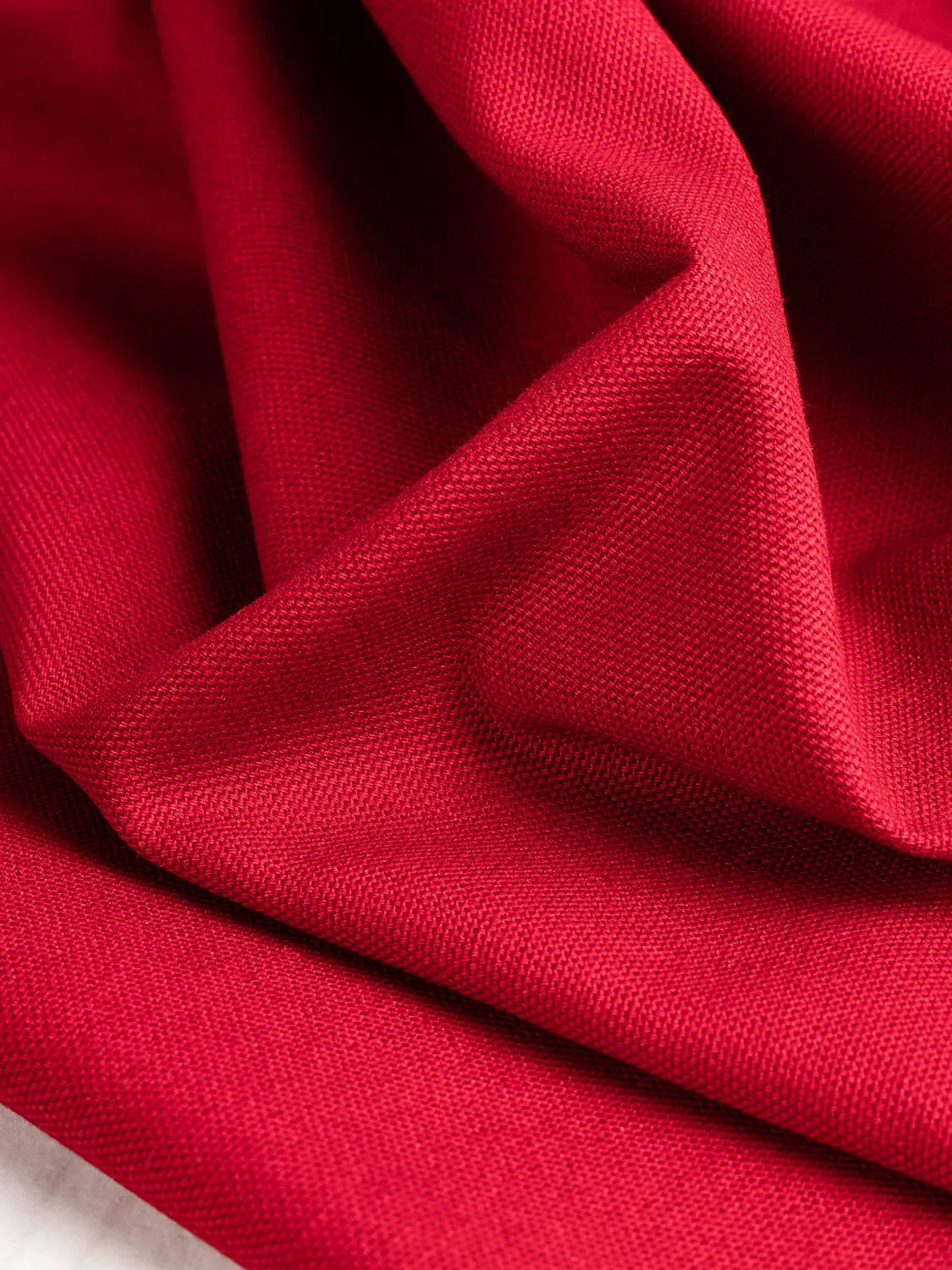 Midweight Core Collection Organic Cotton Canvas - Fire Red - Swatch