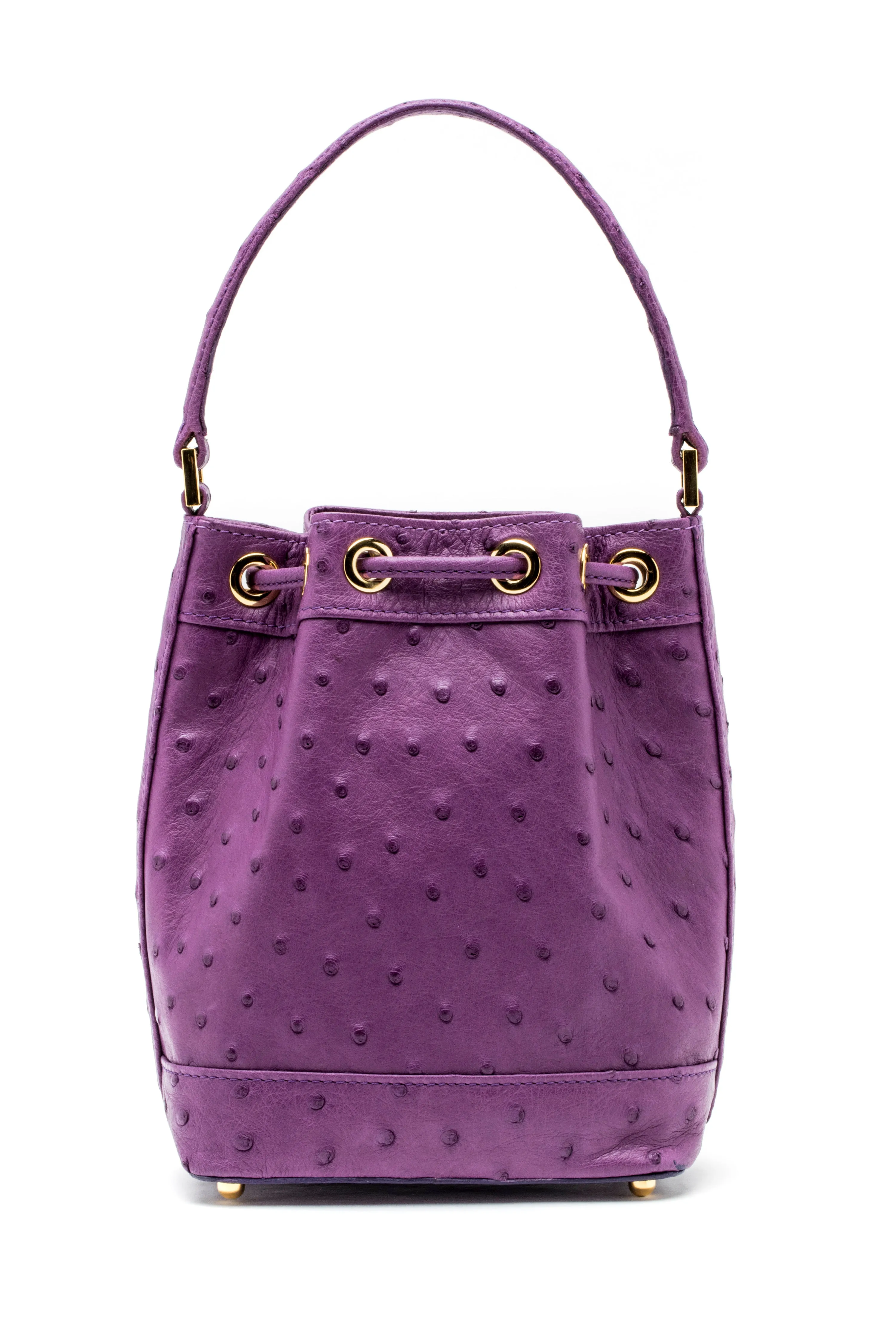 Petite Isla Tote in Purple Ostrich