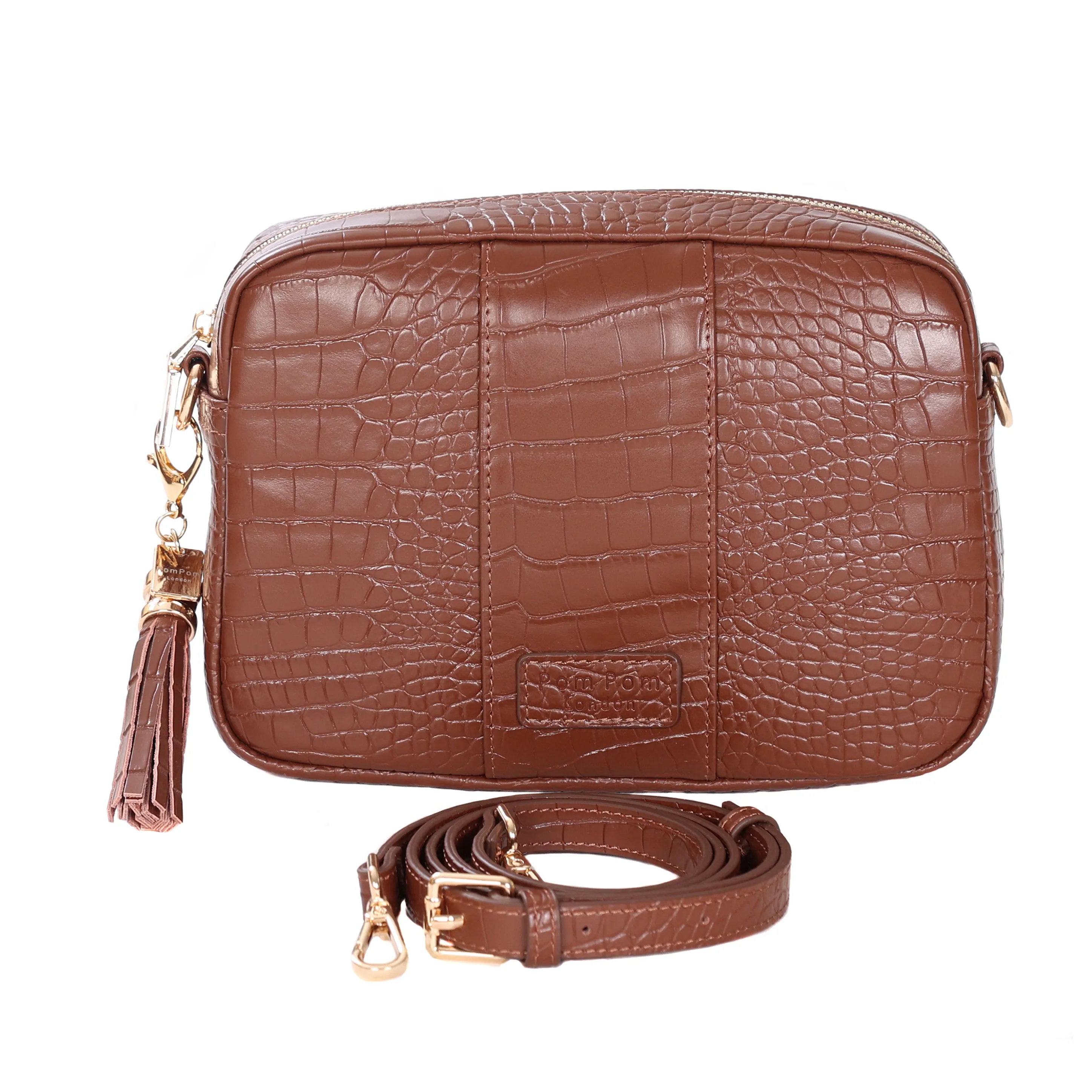 Pom Pom London City Croc Bag Chestnut