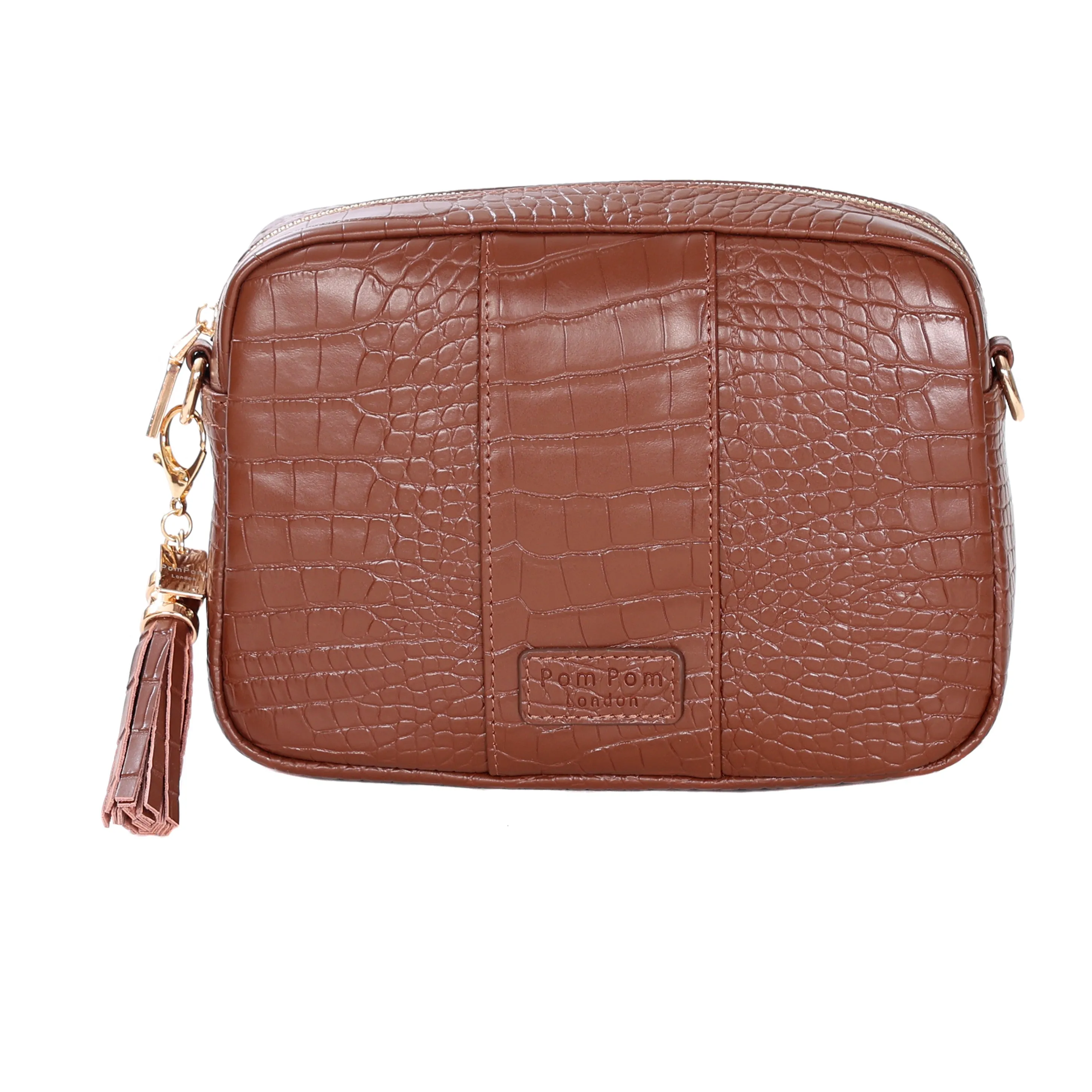 Pom Pom London City Croc Bag Chestnut